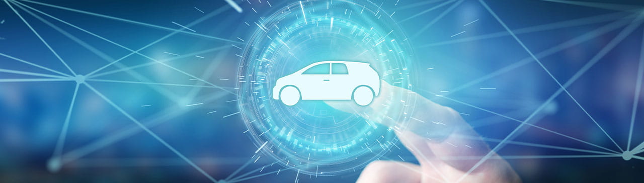 View of a Car icon on a futuristic interface