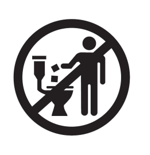 No flush sign
