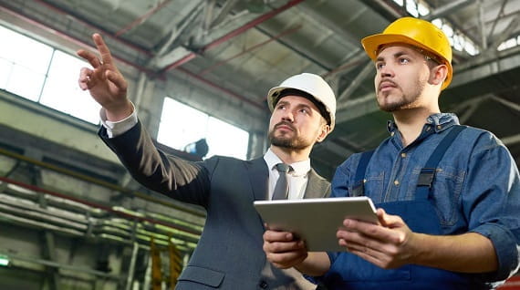 esg supplier audit, man standing, audit