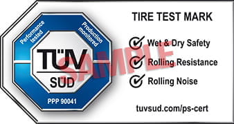 certification mark for tire test mark