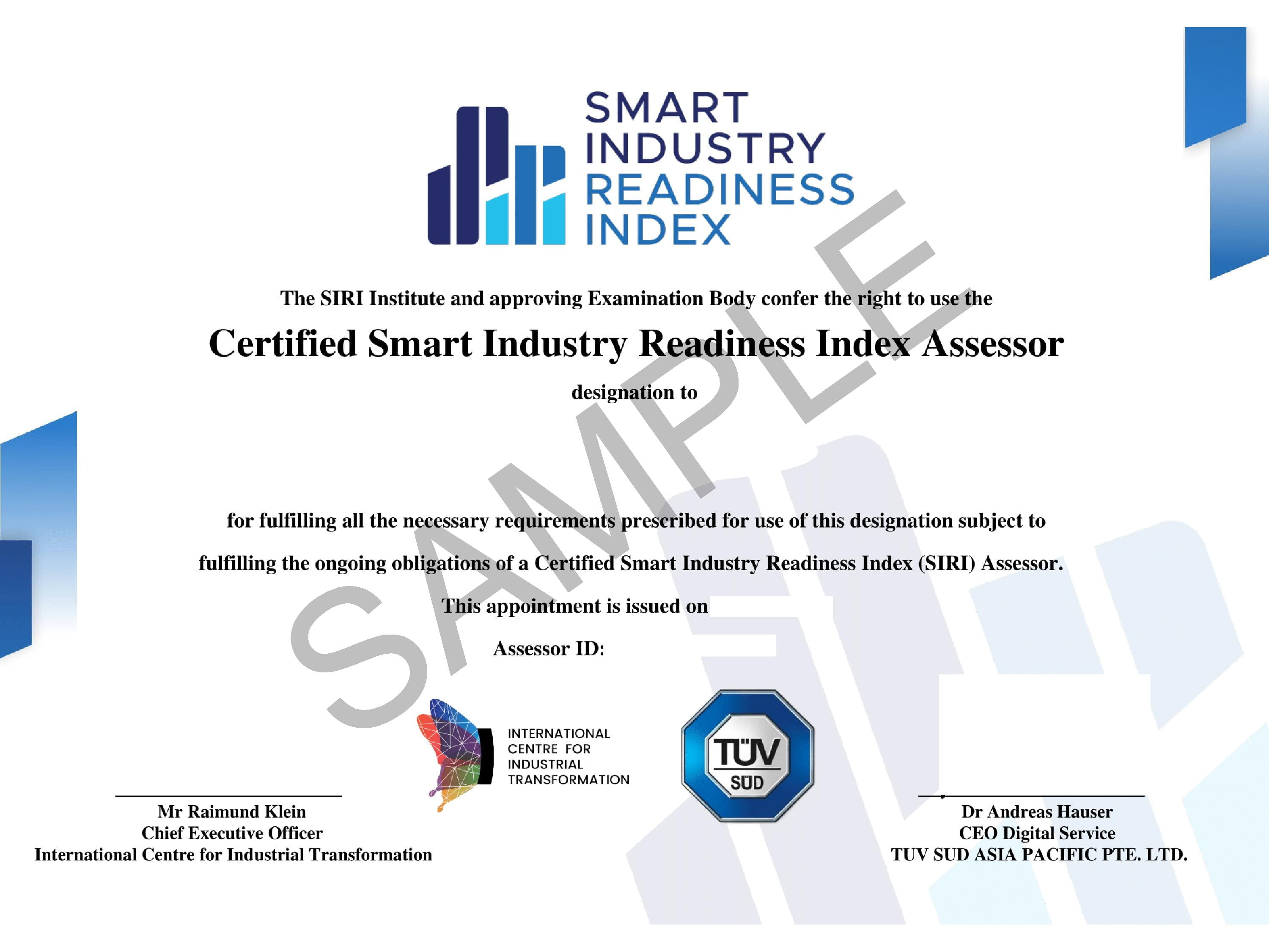 智能制造成熟度指数认证评估师证书