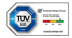 BISSELL必胜无线除螨仪获TÜV南德首张除过敏原中国认证标志（TÜV SÜD China Mark）