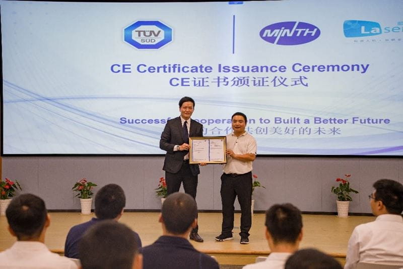 TÜV南德为宁波蓝圣颁发CE证书