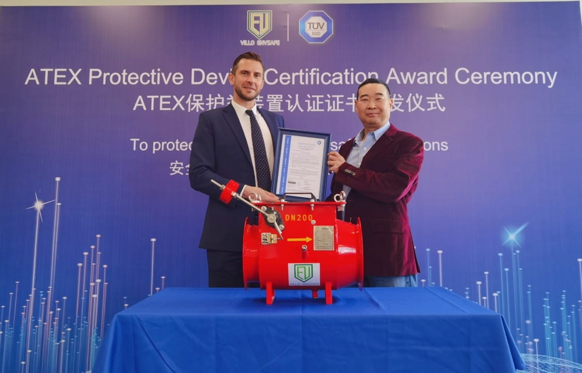 TÜV南德为汇乐因斯福颁发ATEX防爆证书