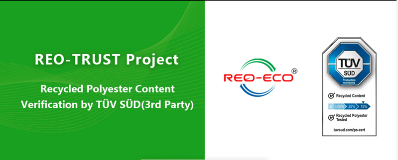 REO-ECO 再生聚酯(rPET)产品获独立第三方检测认证机构TÜV南德认证