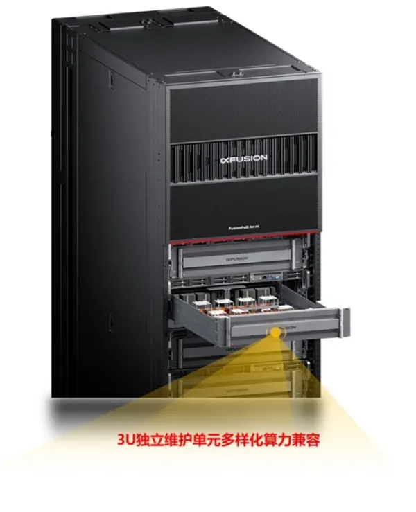 此次获证的FusionPoD for AI整机柜液冷服务器