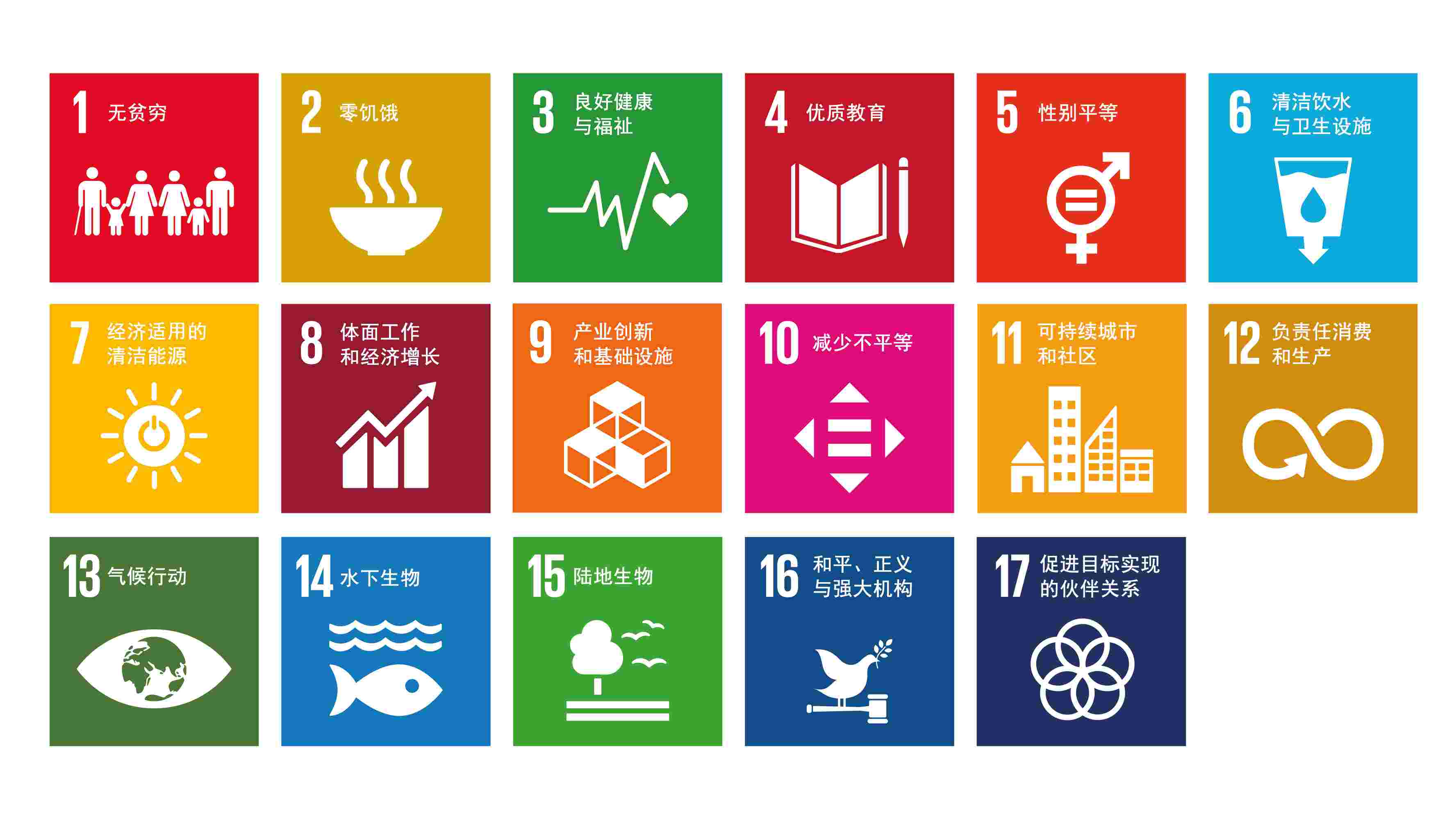 17项联合国可持续发展目标内容